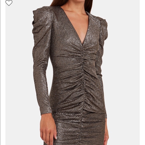 Jonathan Simkhai Lamé Puff Mini Dress - Intermix - Picture 3 of 4